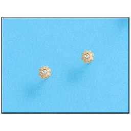 [P192] PENDIENTES EN ORO DE 18KL MARGARITAS 