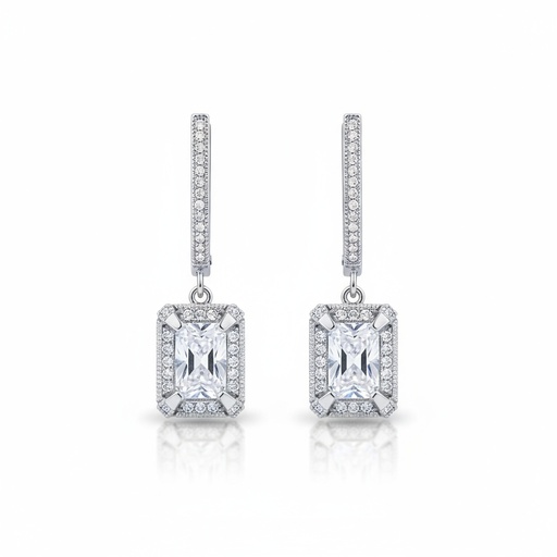 PENDIENTES PLATA 925MM CIRCONITAS