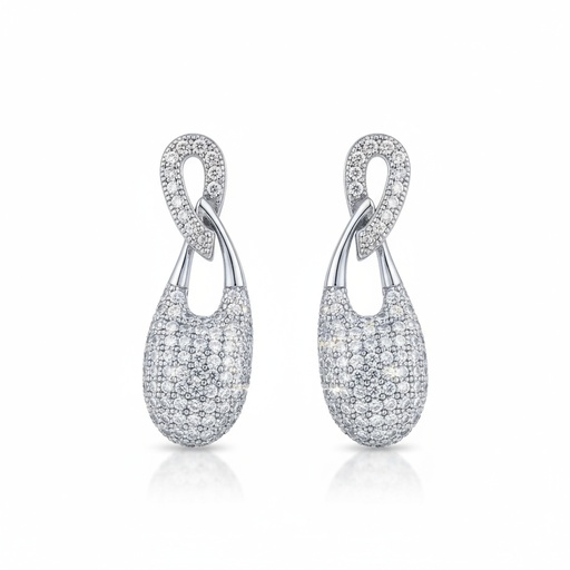 PENDIENTES PLATA 925MM CIRCONITAS