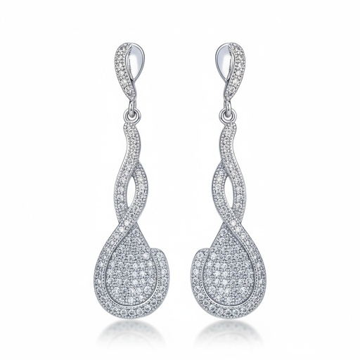 PENDIENTES PLATA 925MM CIRCONITAS
