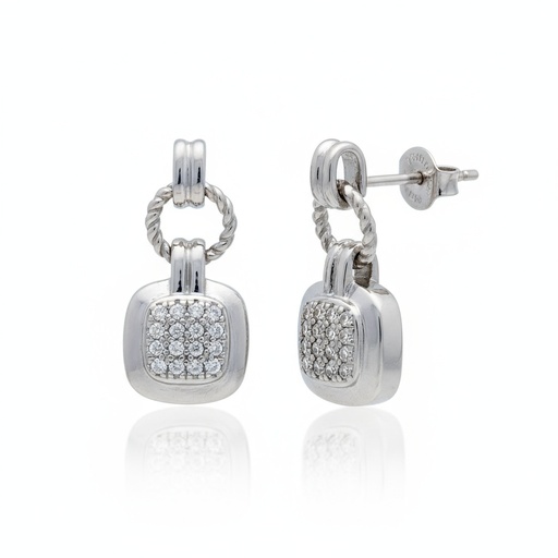 PENDIENTES PLATA 925MM CIRCONITAS