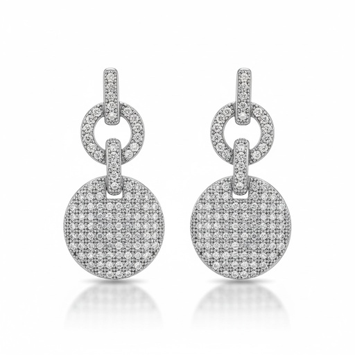 PENDIENTES PLATA 925MM CIRCONITAS