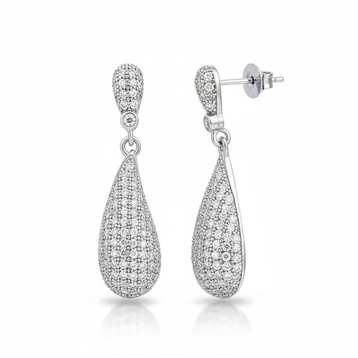 PENDIENTES PLATA 925MM CIRCONITAS