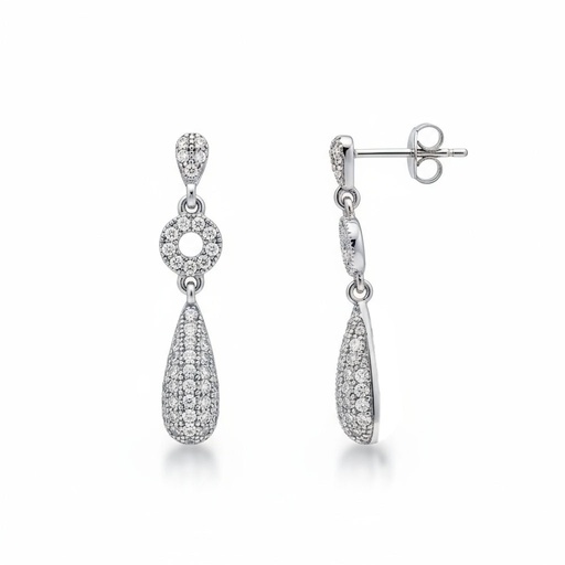 PENDIENTES PLATA 925MM CIRCONITAS