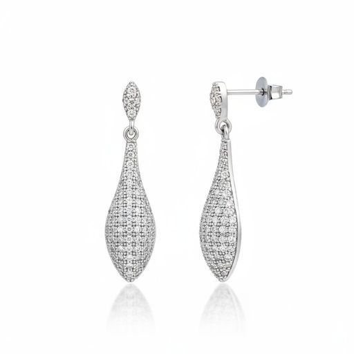 PENDIENTES PLATA 925MM CIRCONITAS