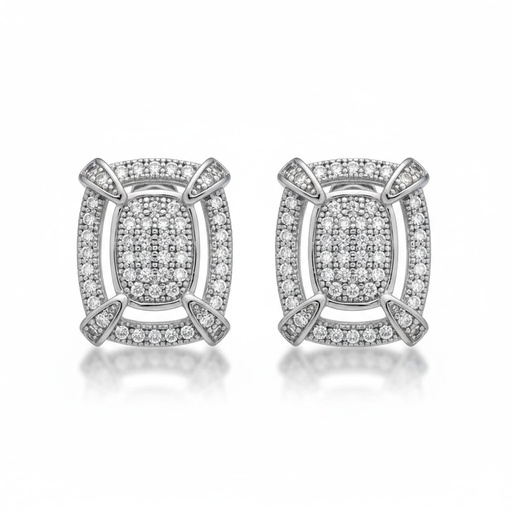 PENDIENTES PLATA 925MM CIRCONITAS