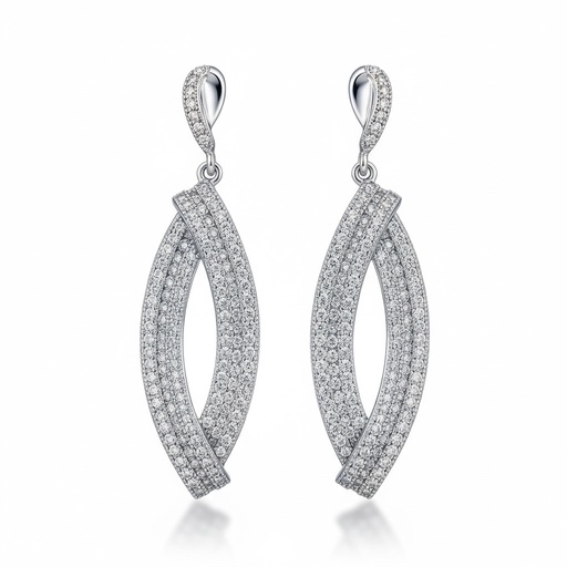 PENDIENTES PLATA 925MM CIRCONITAS