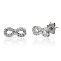 [AG1648] PENDIENTES INFINITO CIRCONITAS PLATA 925MM - 5x12MM