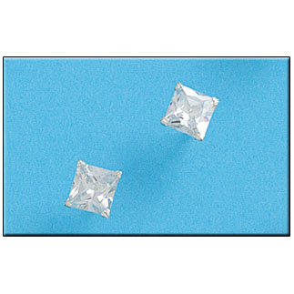 PENDIENTES PLATA 925MM CUADRADO - 6.6X6.6MM