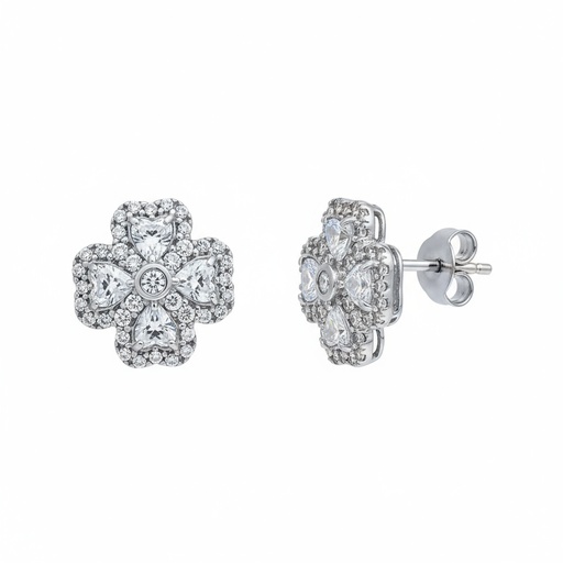 PENDIENTES PLATA 925MM CUADRADOS