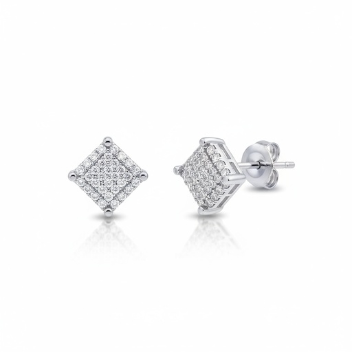 PENDIENTES PLATA 925MM CUADRADOS