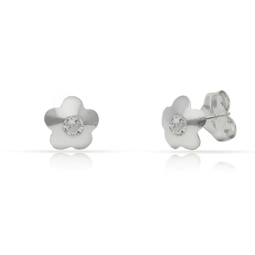 PENDIENTES PLATA 925MM FLOR CIRCONITAS - 6.50MM