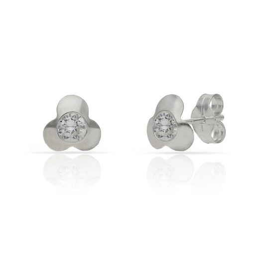 PENDIENTES PLATA 925MM FLOR CIRCONITAS - 6.50MM