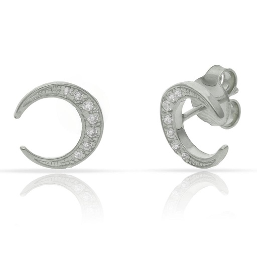 PENDIENTES PLATA 925MM LUNA - 10MM
