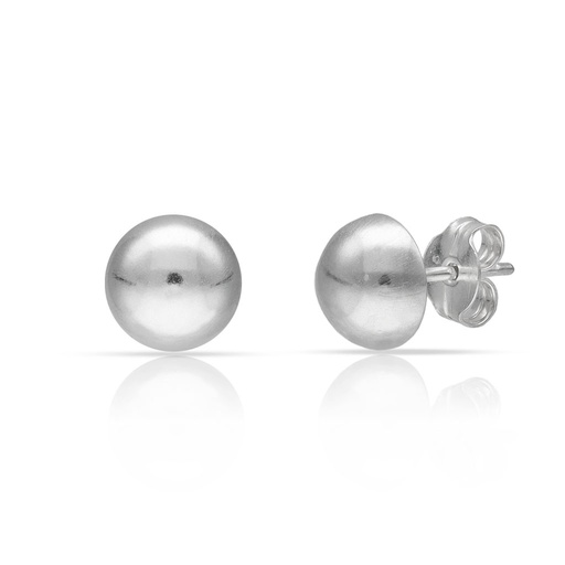 PENDIENTES PLATA 925MM MEDIA BOLA - 8MM
