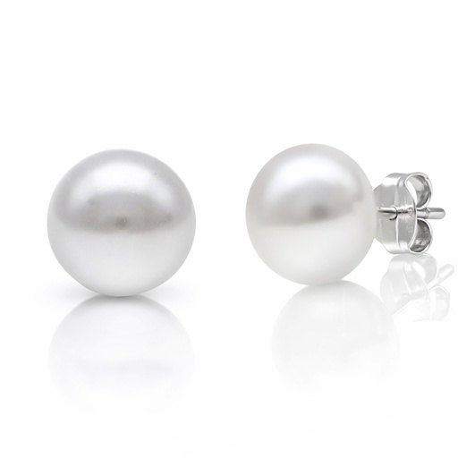 PENDIENTES PLATA 925MM MEDIAS PERLAS - 10MM