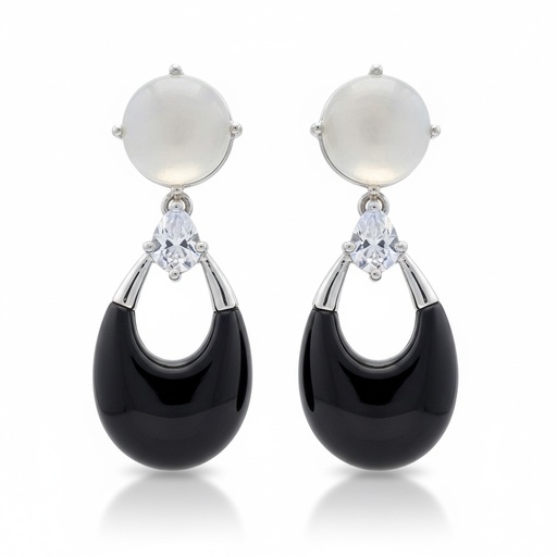 PENDIENTES PLATA 925MM OJO DE GATO