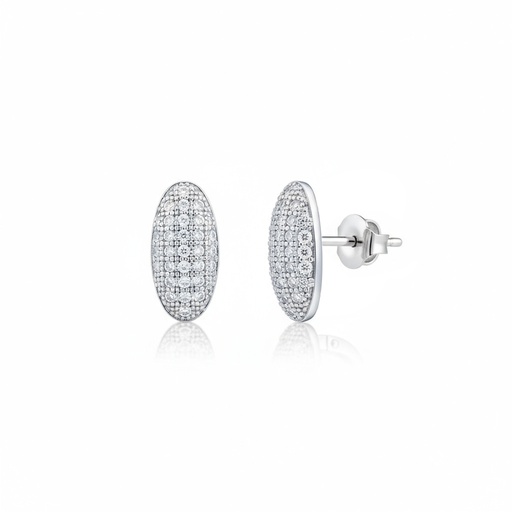 PENDIENTES PLATA 925MM OVAL CIRCONITAS