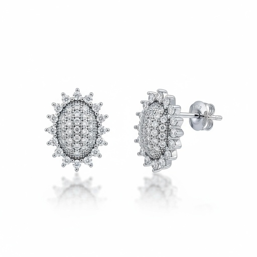 PENDIENTES PLATA 925MM OVALADO