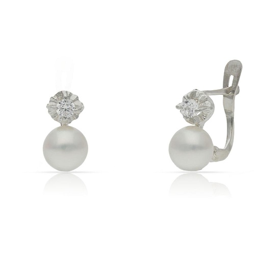 PENDIENTES PLATA 925MM PERLAS