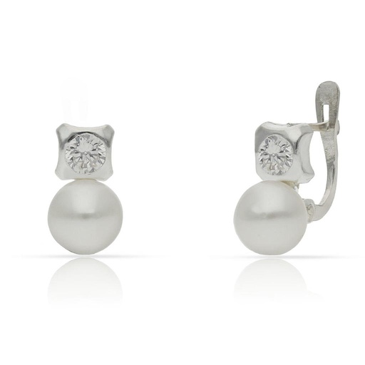 PENDIENTES PLATA 925MM PERLAS