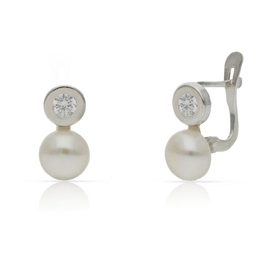 PENDIENTES PLATA 925MM PERLAS