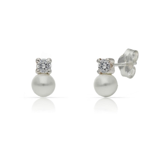 PENDIENTES PLATA 925MM PERLAS