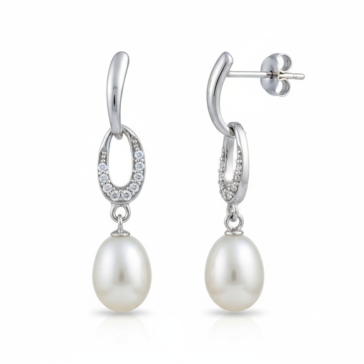 PENDIENTES PLATA 925MM PERLAS CULTIVADA