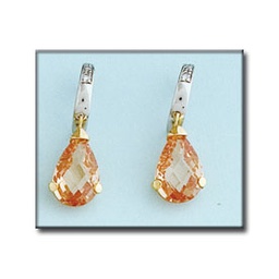 [P6396] PENDIENTES ORO 18KL BICOLOR CHAMPAN