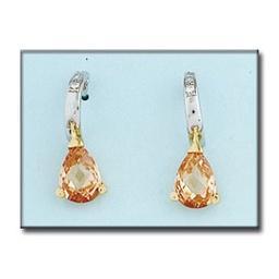 [P6401] PENDIENTES ORO 18KL BICOLOR CHAMPAN