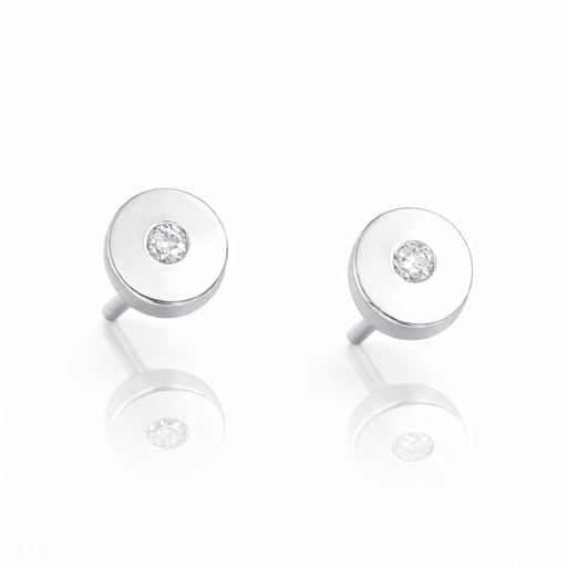 PENDIENTES PLATA 925MM REDONDOS CIRCONITAS - 7MM