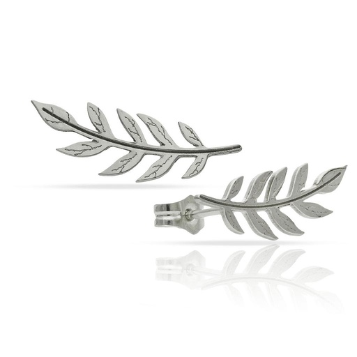 PENDIENTES PLATA 925MM TREPADORES HOJA