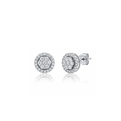 PENDIENTES REDONDO CIRCONITAS PLATA 925MM