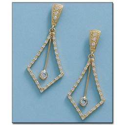 [P1172] PENDIENTES ORO 18KL CIRCONITAS