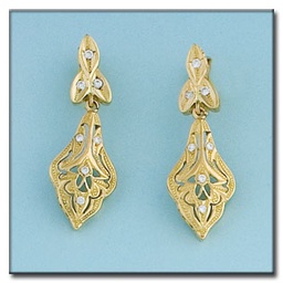 [P6324] PENDIENTES ORO 18KL CIRCONITAS