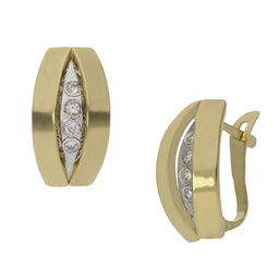[P1007] PENDIENTES ORO 18KL CIRCONITAS