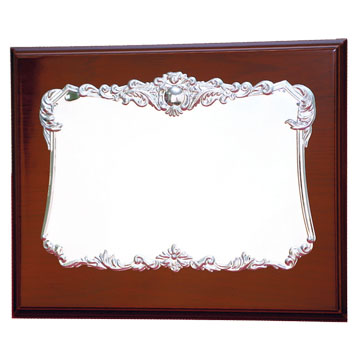 PLACA HOMENAJE ALUMINIO 26X21CM - 21X15CM