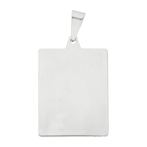 PLACA PLATA 925MM RECTANGULAR MEDIANA - 23x30MM