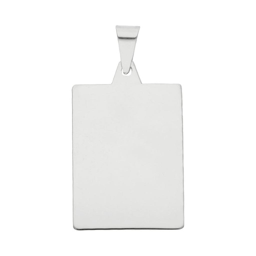 PLACA PLATA 925MM RECTANGULAR PEQUEÑA - 20x27MM