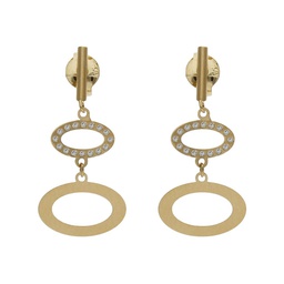[P1486] PENDIENTES ORO 18KL CIRCONITAS - 10x20MM