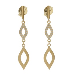 [P1484] PENDIENTES ORO 18KL CIRCONITAS - 5x30MM