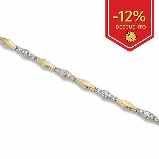 PULSERA BICOLOR ORO 18KL CIRCONITAS