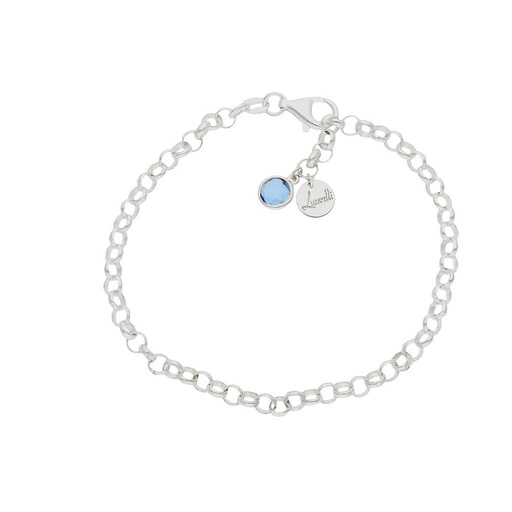 PULSERA MI HISTORIA PLATA 925MM - AZUL
