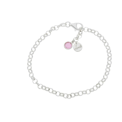 PULSERA MI HISTORIA PLATA 925MM - ROSA