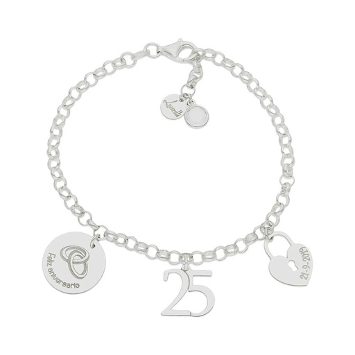 PULSERA MI HISTORIA PLATA 925MM ANIVERSARIO