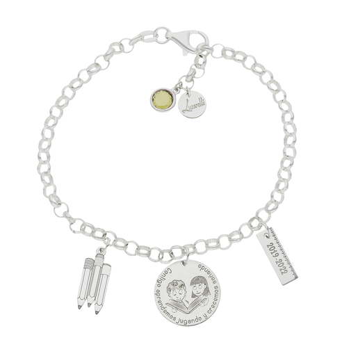 PULSERA MI HISTORIA PLATA 925MM COLEGIO