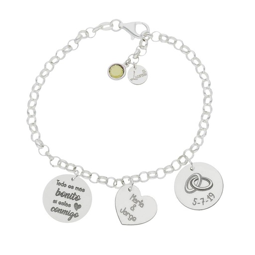 PULSERA MI HISTORIA PLATA 925MM CONMIGO