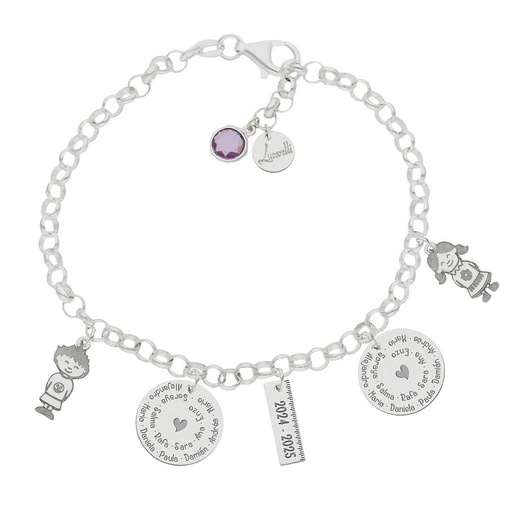 PULSERA MI HISTORIA PLATA 925MM CURSO ESCOLAR