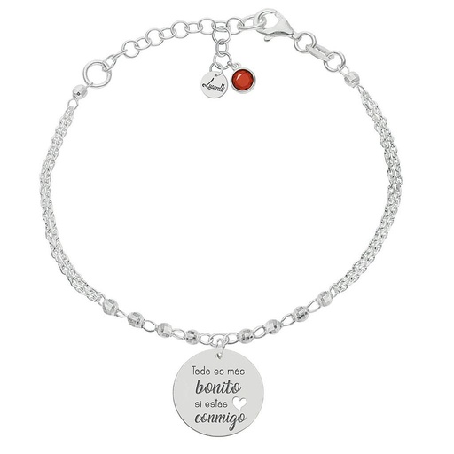 PULSERA MI HISTORIA PLATA 925MM FORZADA + BOLAS - TODO ES MAS BONITO