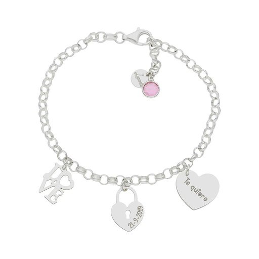 PULSERA MI HISTORIA PLATA 925MM LOVE